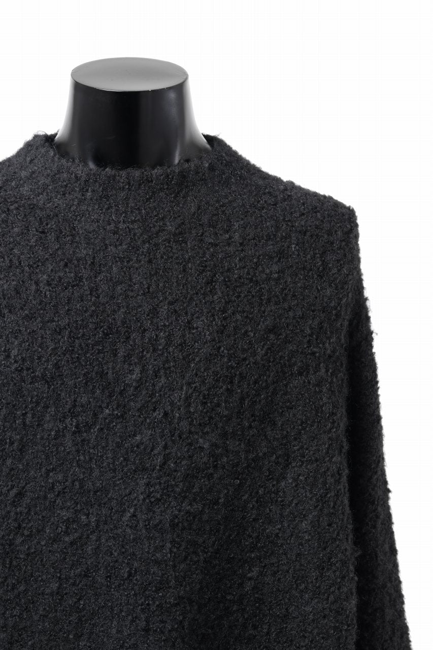 TARO HORIUCHI / th products Inflated Oversized Crew / 1/4.5 kasuri loop knit (black) - Image 16