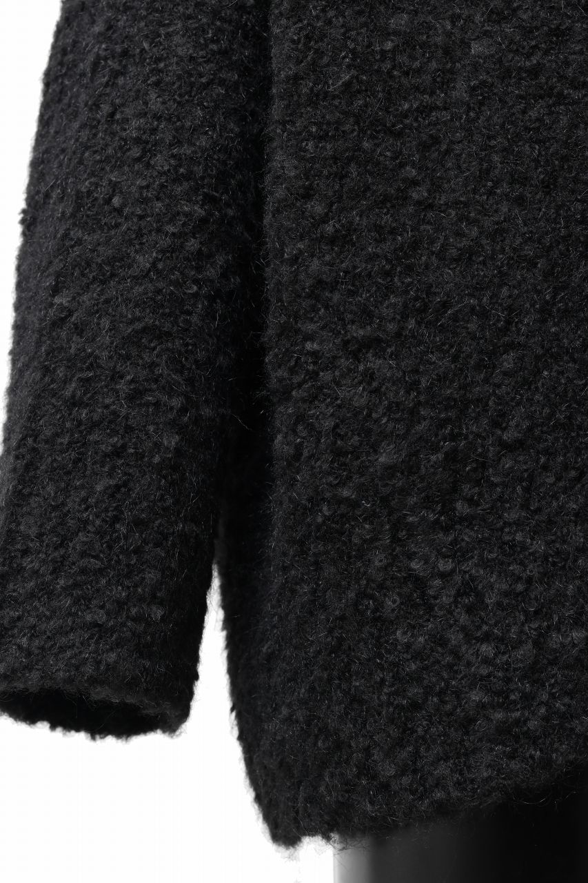 TARO HORIUCHI / th products Inflated Oversized Crew / 1/4.5 kasuri loop knit (black) - Image 18