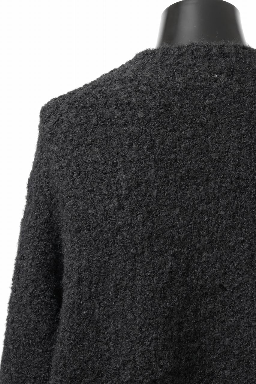TARO HORIUCHI / th products Inflated Oversized Crew / 1/4.5 kasuri loop knit (black) - Image 21