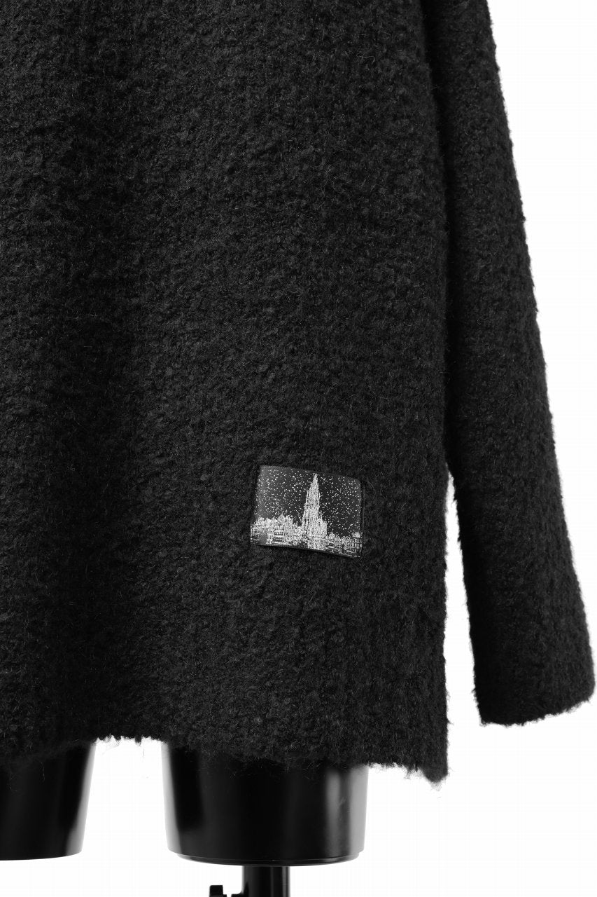 TARO HORIUCHI / th products Inflated Oversized Crew / 1/4.5 kasuri loop knit (black) - Image 22