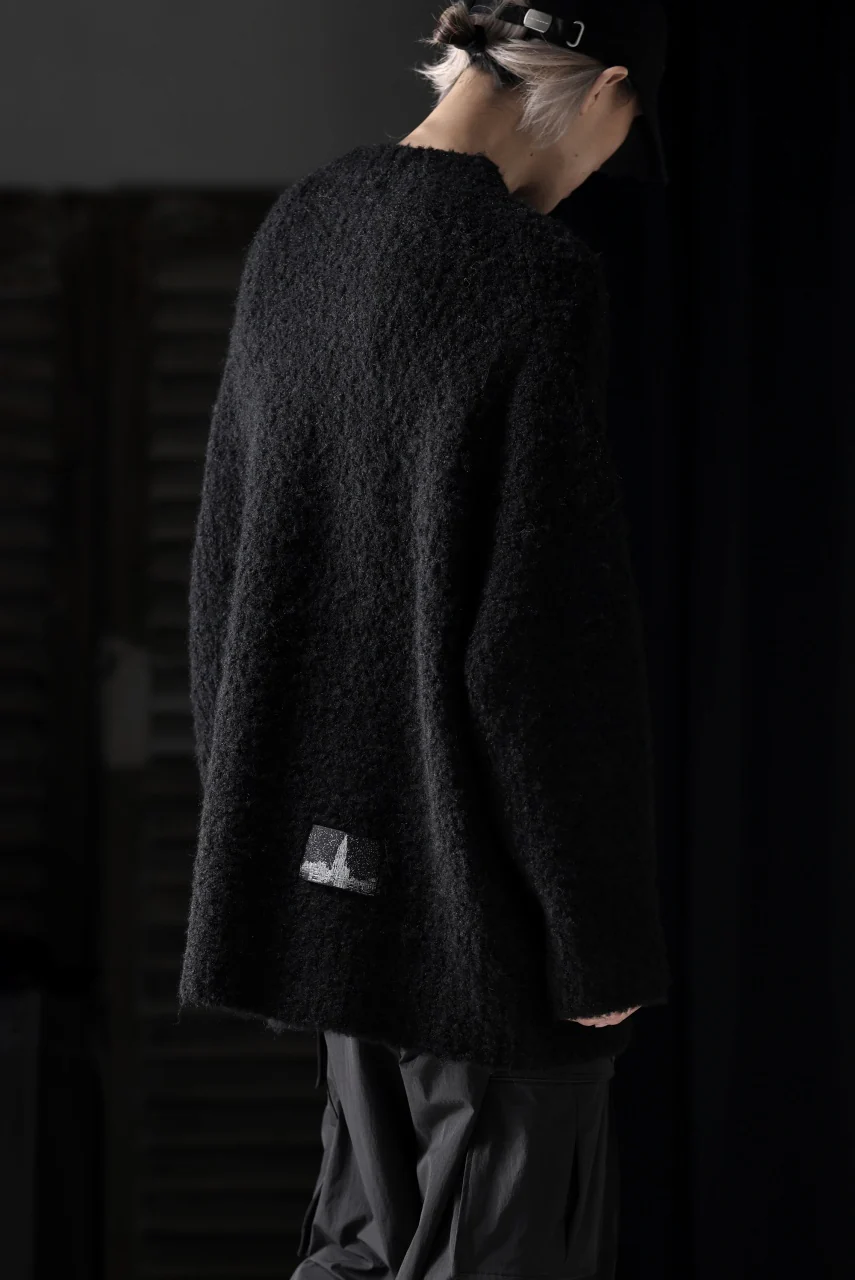 TARO HORIUCHI / th products Inflated Oversized Crew / 1/4.5 kasuri loop knit (black) - Image 28