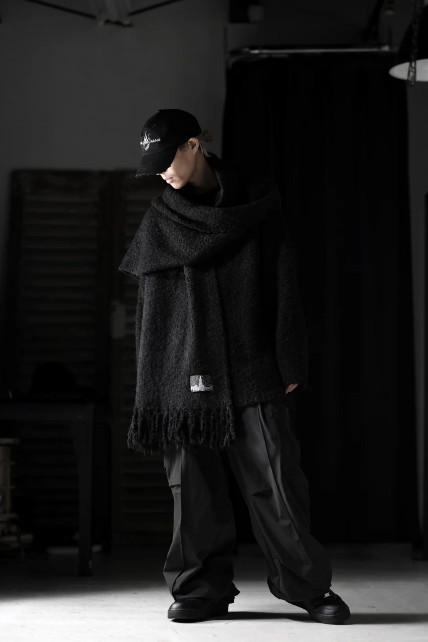 TARO HORIUCHI / th products Inflated Oversized Crew / 1/4.5 kasuri loop knit (black) - Image 35