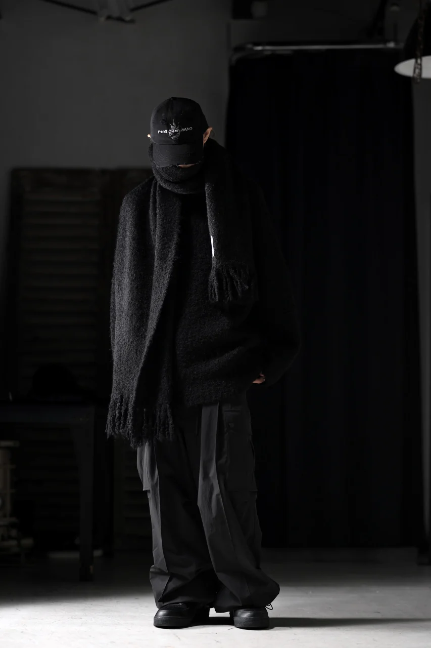 TARO HORIUCHI / th products Inflated Oversized Crew / 1/4.5 kasuri loop knit (black) - Image 36