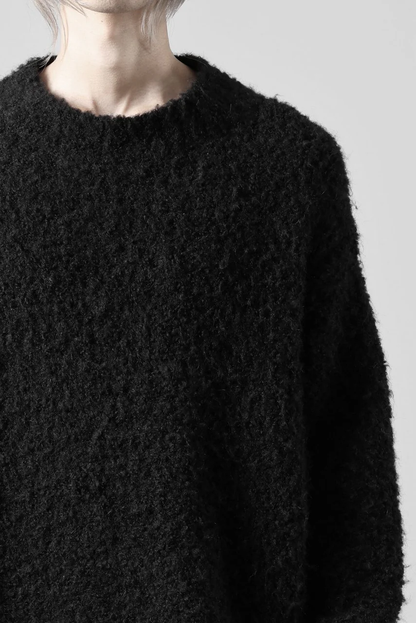 TARO HORIUCHI / th products Inflated Oversized Crew / 1/4.5 kasuri loop knit (black) - Image 39