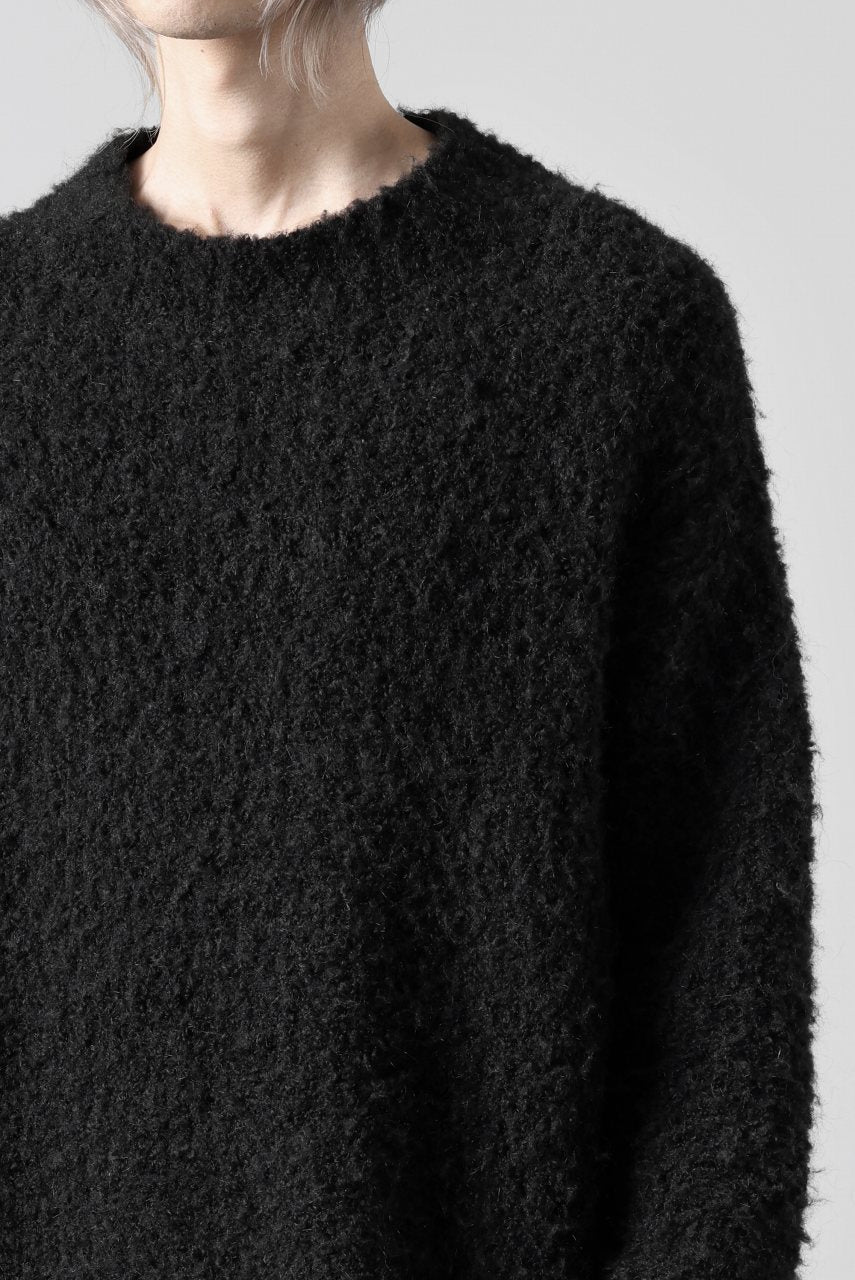TARO HORIUCHI / th products Inflated Oversized Crew / 1/4.5 kasuri loop knit (black) - Image 40