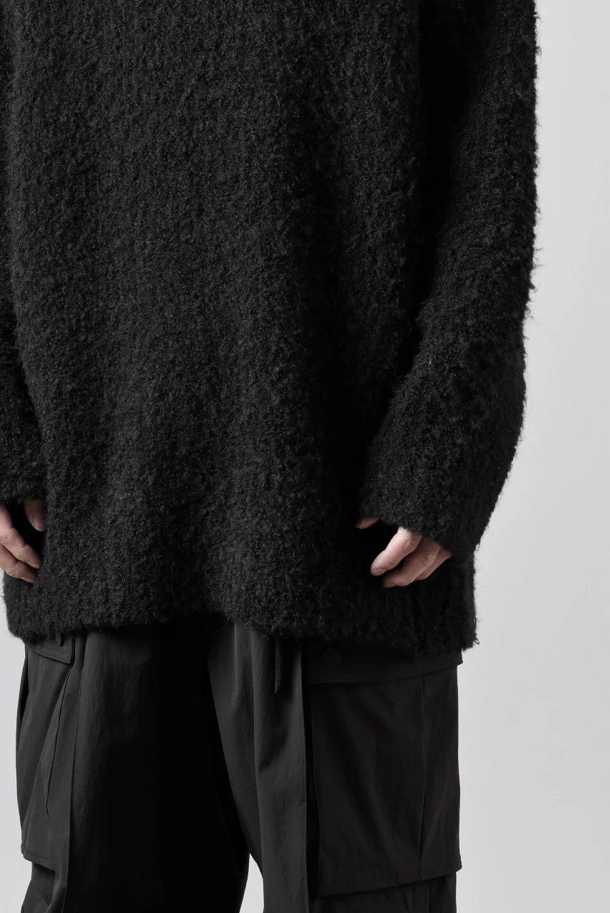 TARO HORIUCHI / th products Inflated Oversized Crew / 1/4.5 kasuri loop knit (black) - Image 41