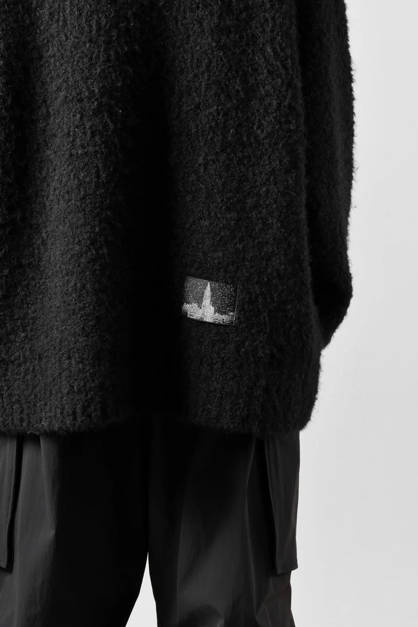 TARO HORIUCHI / th products Inflated Oversized Crew / 1/4.5 kasuri loop knit (black) - Image 43