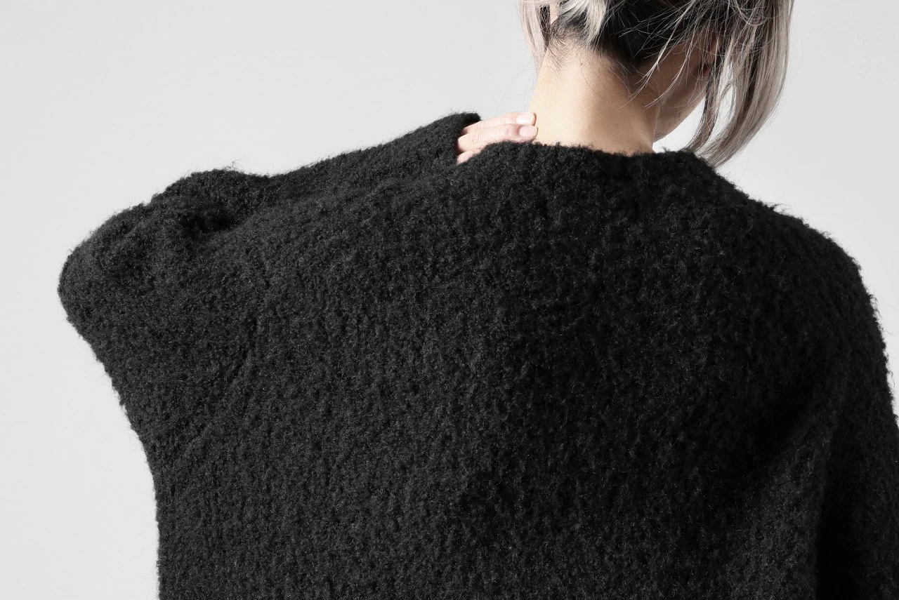 TARO HORIUCHI / th products Inflated Oversized Crew / 1/4.5 kasuri loop knit (black) - Image 44