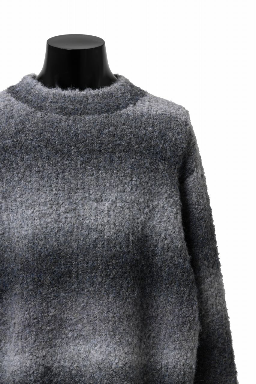 TARO HORIUCHI / th products Inflated Oversized Crew / 1/4.5 kasuri loop knit (mono) - Image 14