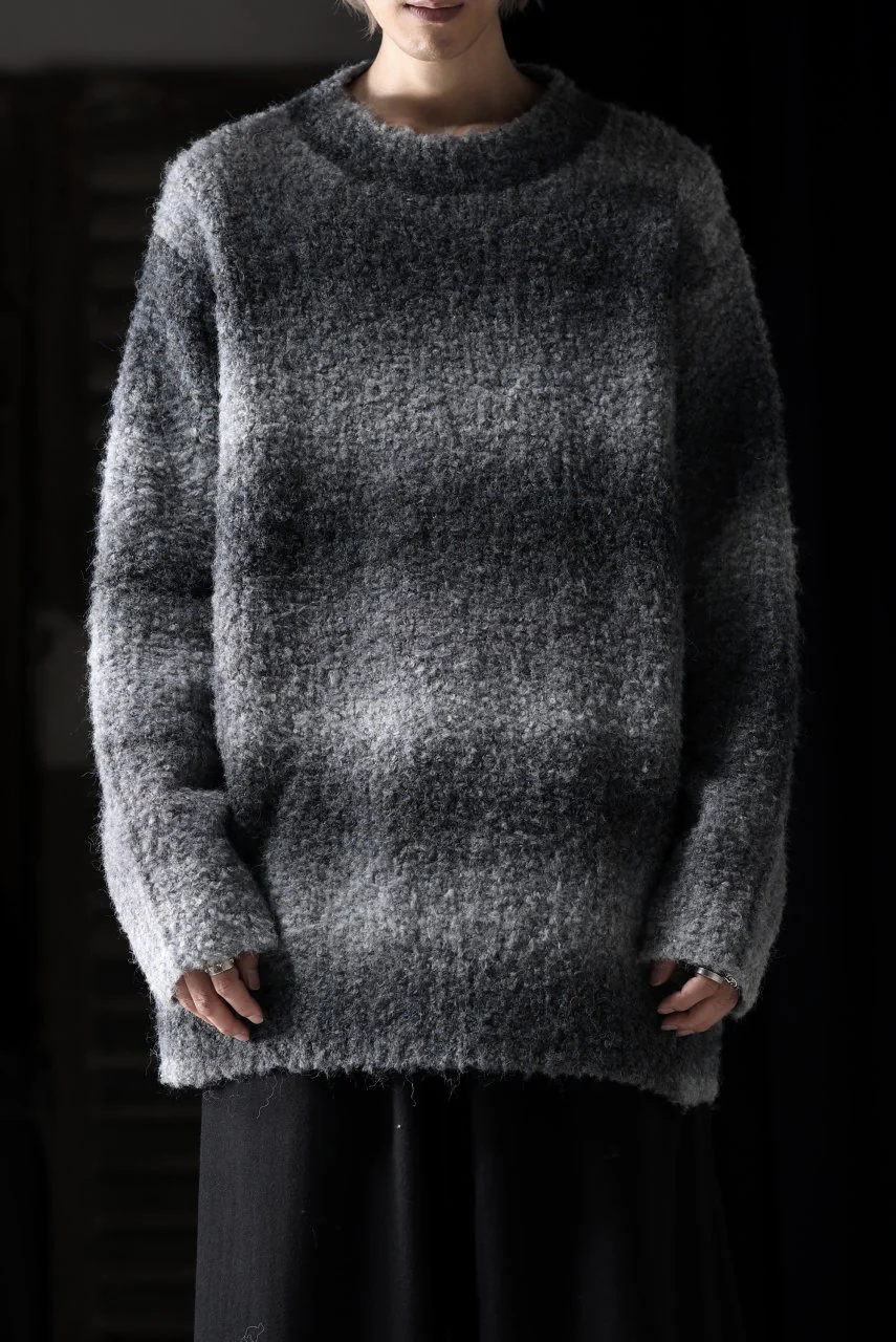 TARO HORIUCHI / th products Inflated Oversized Crew / 1/4.5 kasuri loop knit (mono) - Image 23