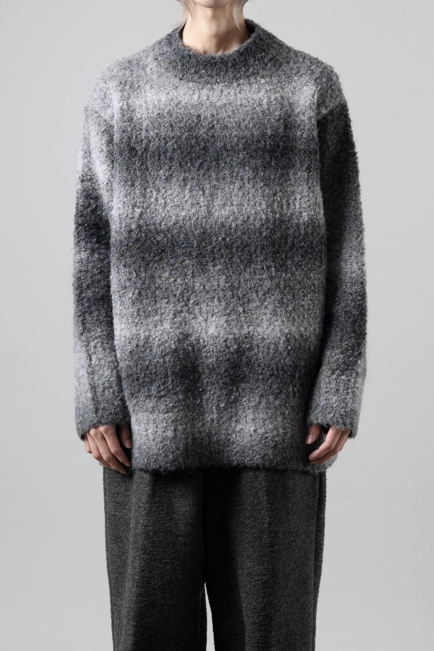 TARO HORIUCHI / th products Inflated Oversized Crew / 1/4.5 kasuri loop knit (mono) - Image 3