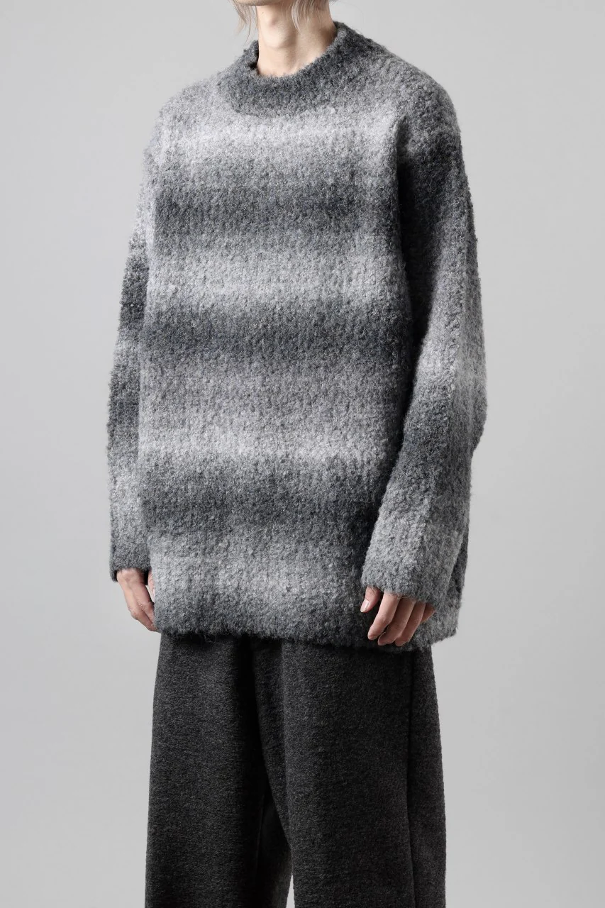 TARO HORIUCHI / th products Inflated Oversized Crew / 1/4.5 kasuri loop knit (mono) - Image 4
