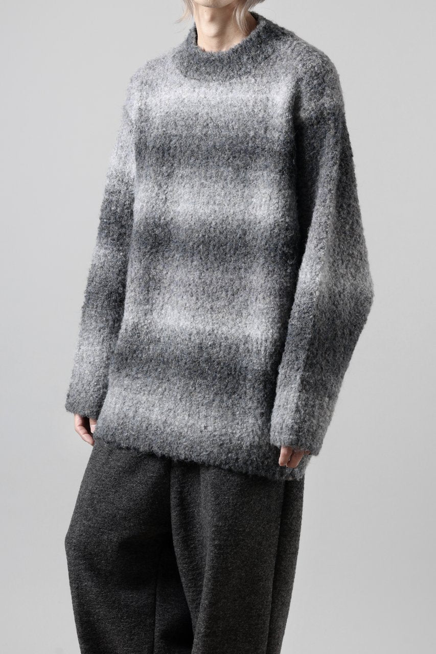 TARO HORIUCHI / th products Inflated Oversized Crew / 1/4.5 kasuri loop knit (mono) - Image 6