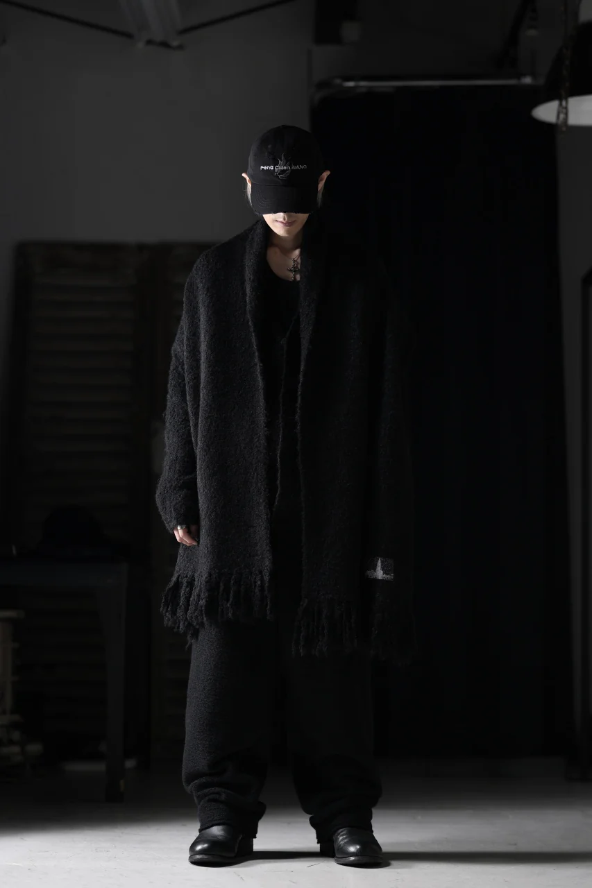 TARO HORIUCHI / th products Inflated Scarf / 1/4.5 kasuri loop knit (black) - Image 28