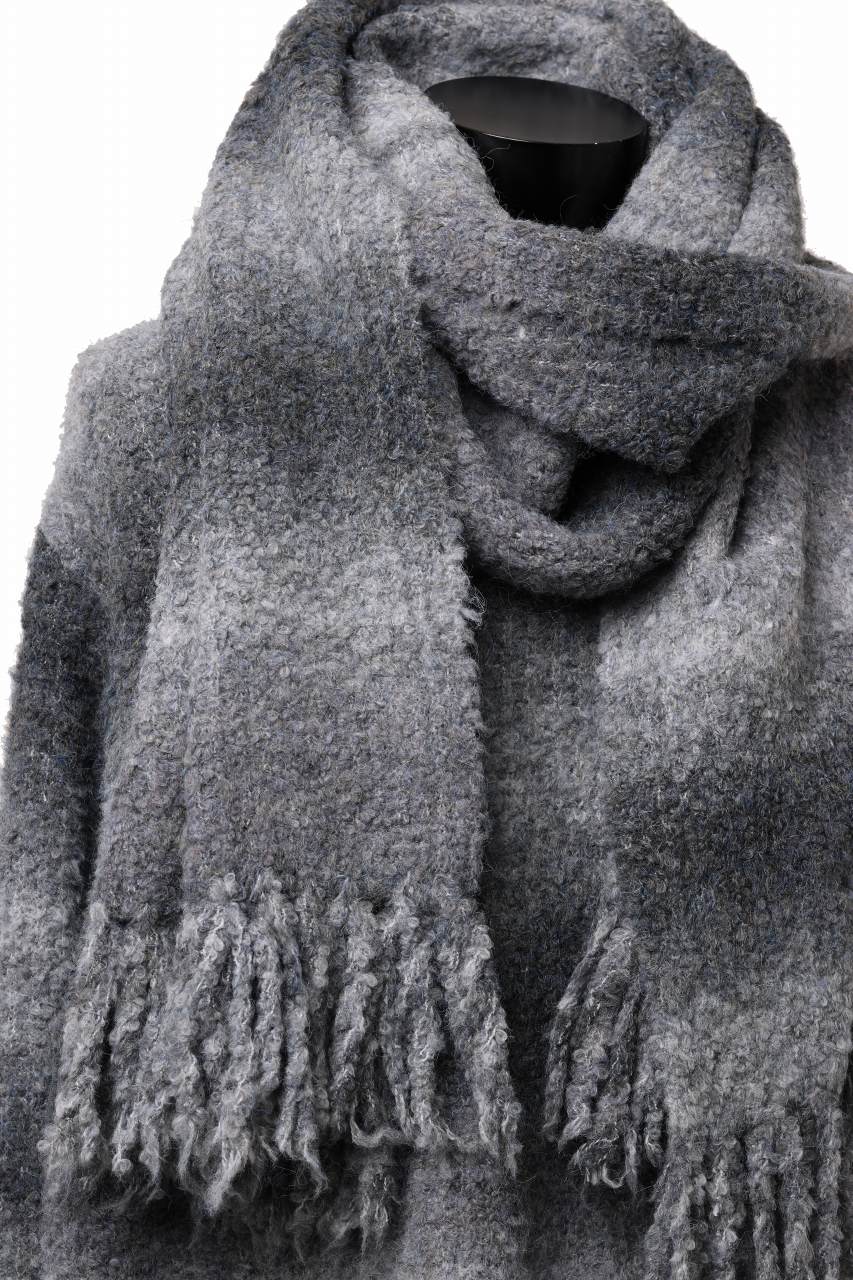 TARO HORIUCHI / th products Inflated Scarf / 1/4.5 kasuri loop knit (mono) - Image 13