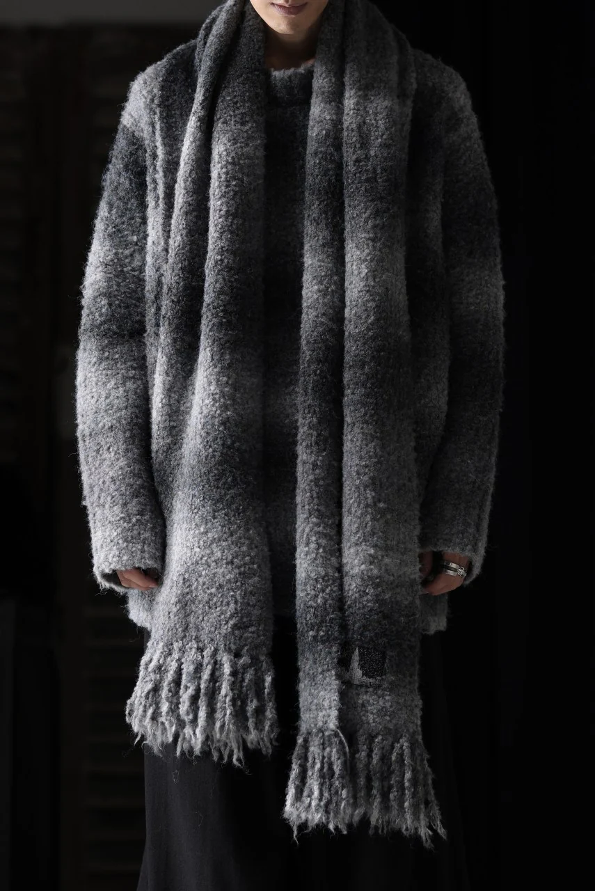 TARO HORIUCHI / th products Inflated Scarf / 1/4.5 kasuri loop knit (mono) - Image 14