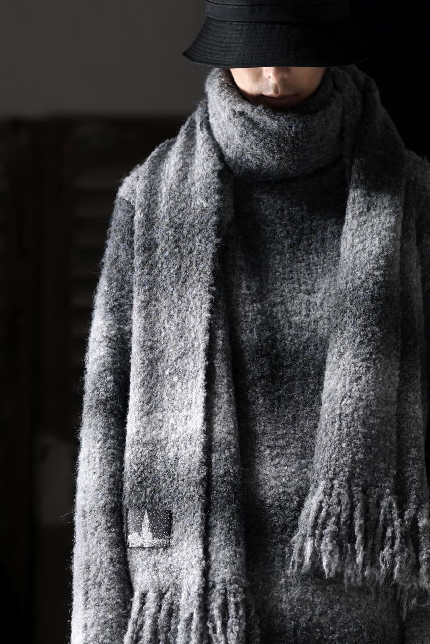 TARO HORIUCHI / th products Inflated Scarf / 1/4.5 kasuri loop knit (mono) - Image 15