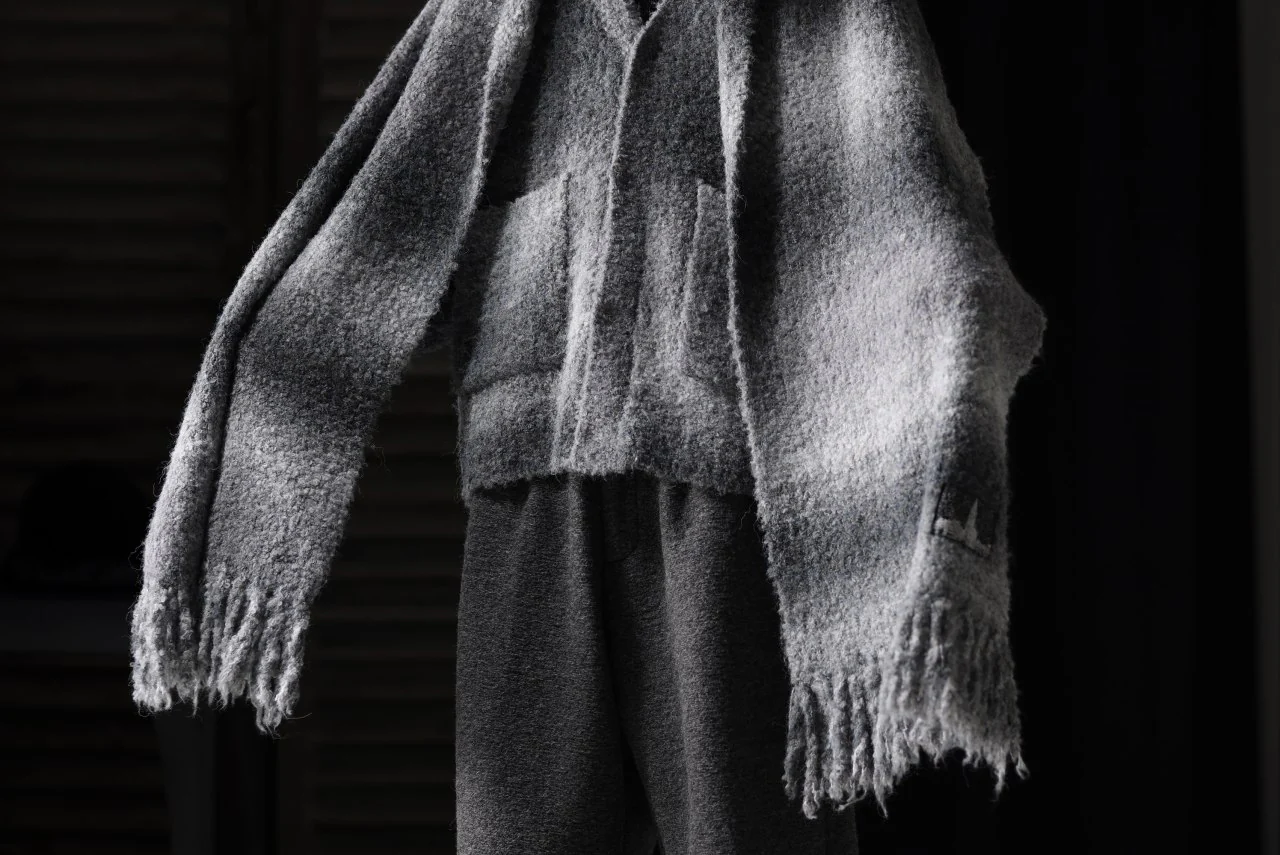 TARO HORIUCHI / th products Inflated Scarf / 1/4.5 kasuri loop knit (mono) - Image 27