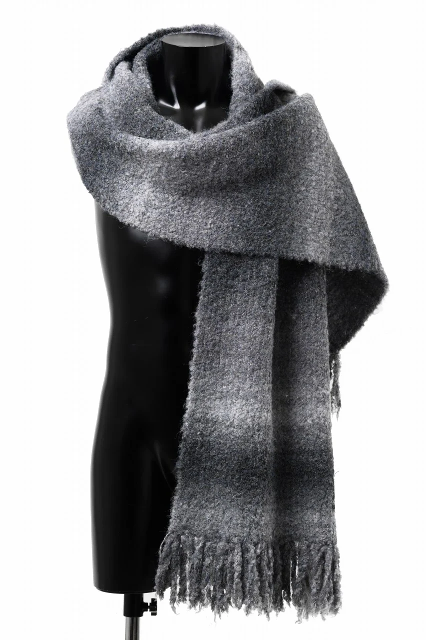 TARO HORIUCHI / th products Inflated Scarf / 1/4.5 kasuri loop knit (mono) - Image 3