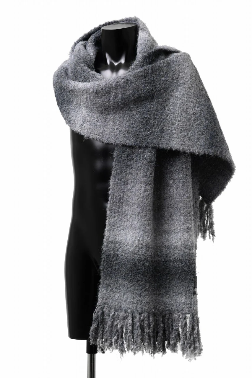 TARO HORIUCHI / th products Inflated Scarf / 1/4.5 kasuri loop knit (mono) - Image 4