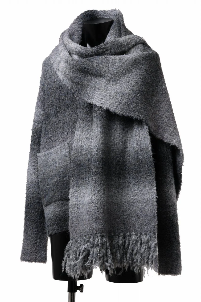 TARO HORIUCHI / th products Inflated Scarf / 1/4.5 kasuri loop knit (mono) - Image 6