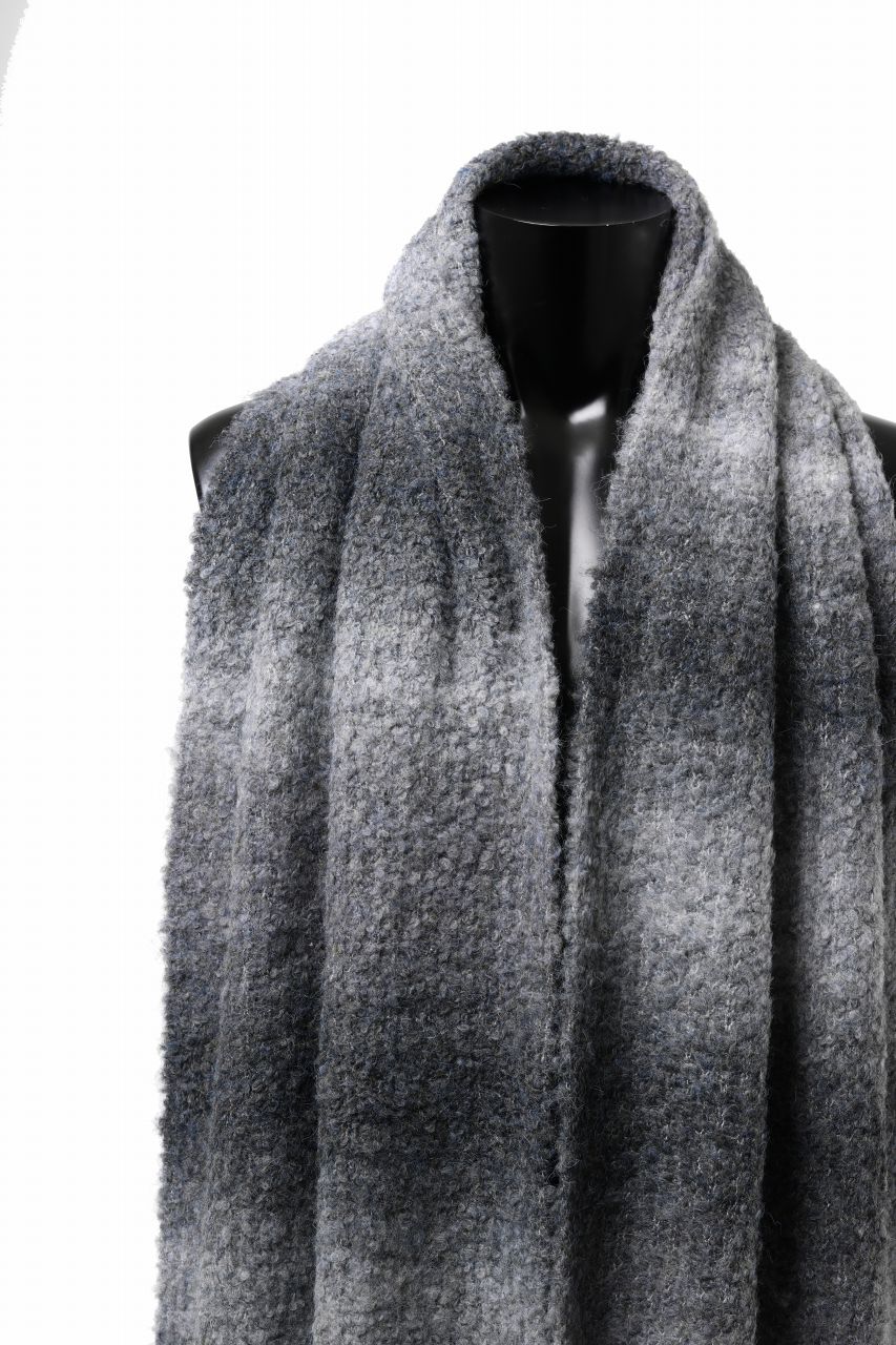 TARO HORIUCHI / th products Inflated Scarf / 1/4.5 kasuri loop knit (mono) - Image 8