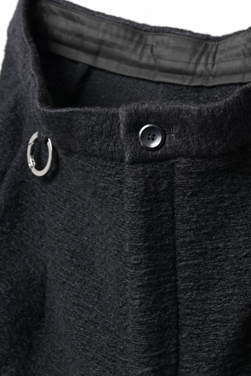 TARO HORIUCHI / th products KAPOOR / Wide Tapered Pants / travel wool premiere (black) - Image 8