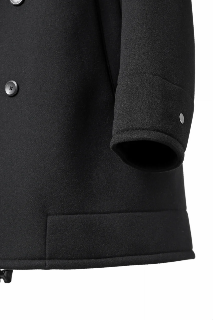 TARO HORIUCHI / th products Marine Over Coat / active setter tweed knit (black) - Image 10