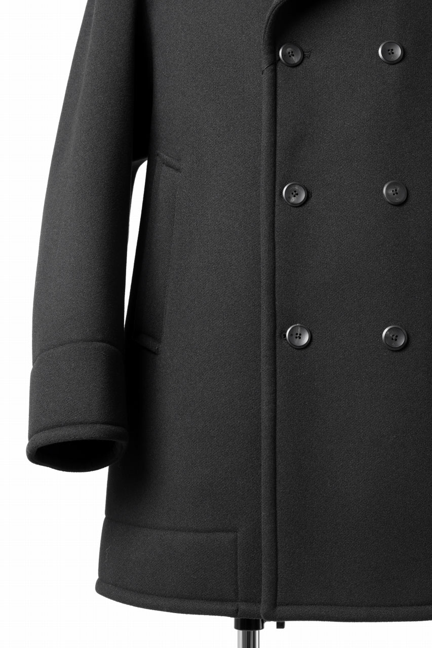 TARO HORIUCHI / th products Marine Over Coat / active setter tweed knit (black) - Image 11