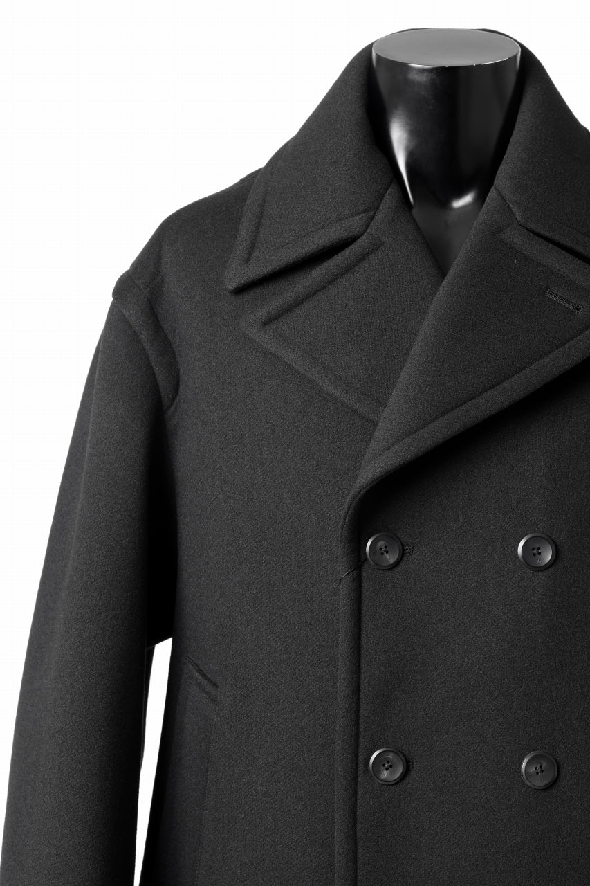TARO HORIUCHI / th products Marine Over Coat / active setter tweed knit (black) - Image 13