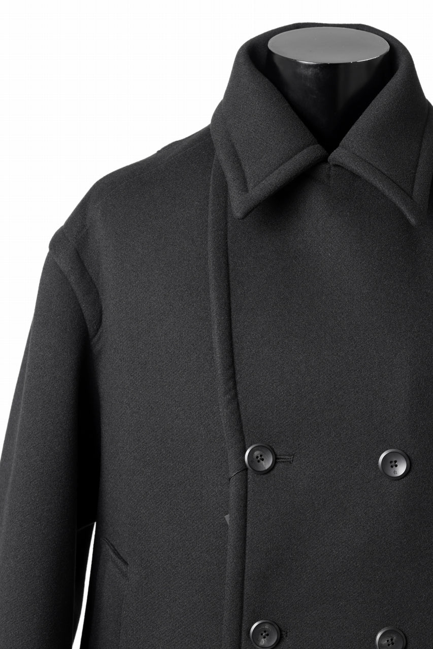 TARO HORIUCHI / th products Marine Over Coat / active setter tweed knit (black) - Image 14