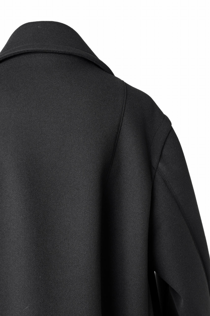 TARO HORIUCHI / th products Marine Over Coat / active setter tweed knit (black) - Image 15