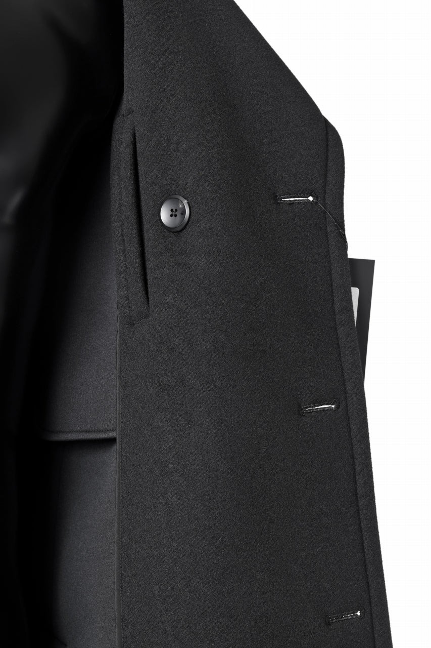 TARO HORIUCHI / th products Marine Over Coat / active setter tweed knit (black) - Image 19