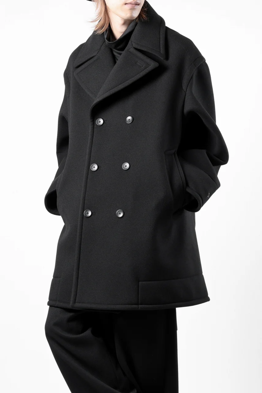 TARO HORIUCHI / th products Marine Over Coat / active setter tweed knit (black) - Image 22
