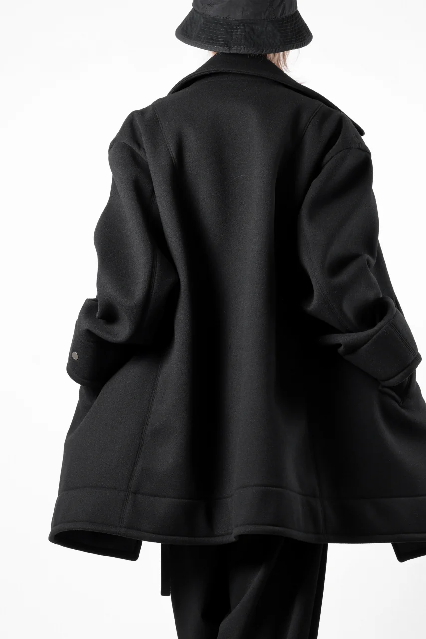 TARO HORIUCHI / th products Marine Over Coat / active setter tweed knit (black) - Image 24