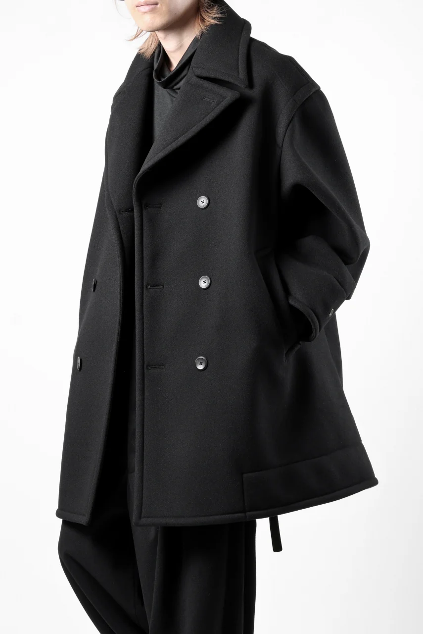 TARO HORIUCHI / th products Marine Over Coat / active setter tweed knit (black) - Image 25