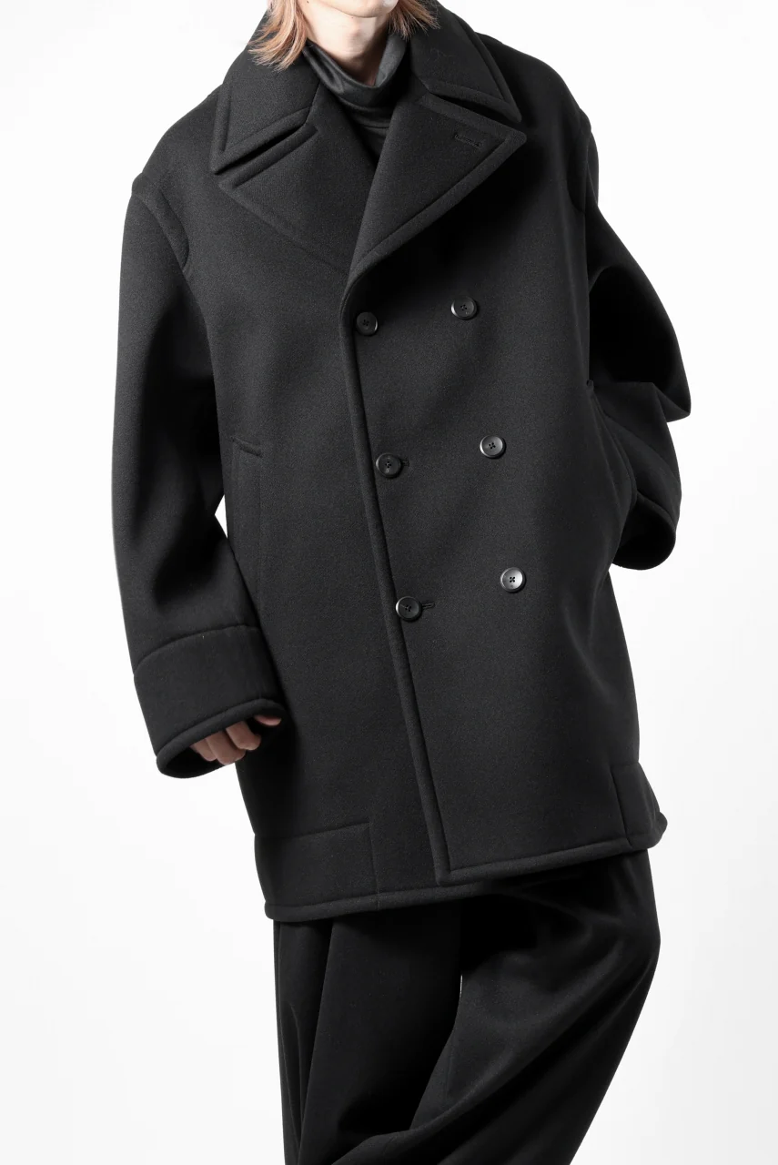 TARO HORIUCHI / th products Marine Over Coat / active setter tweed knit (black) - Image 27
