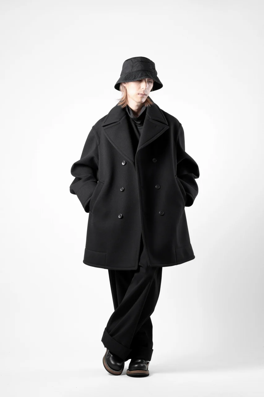 TARO HORIUCHI / th products Marine Over Coat / active setter tweed knit (black) - Image 29