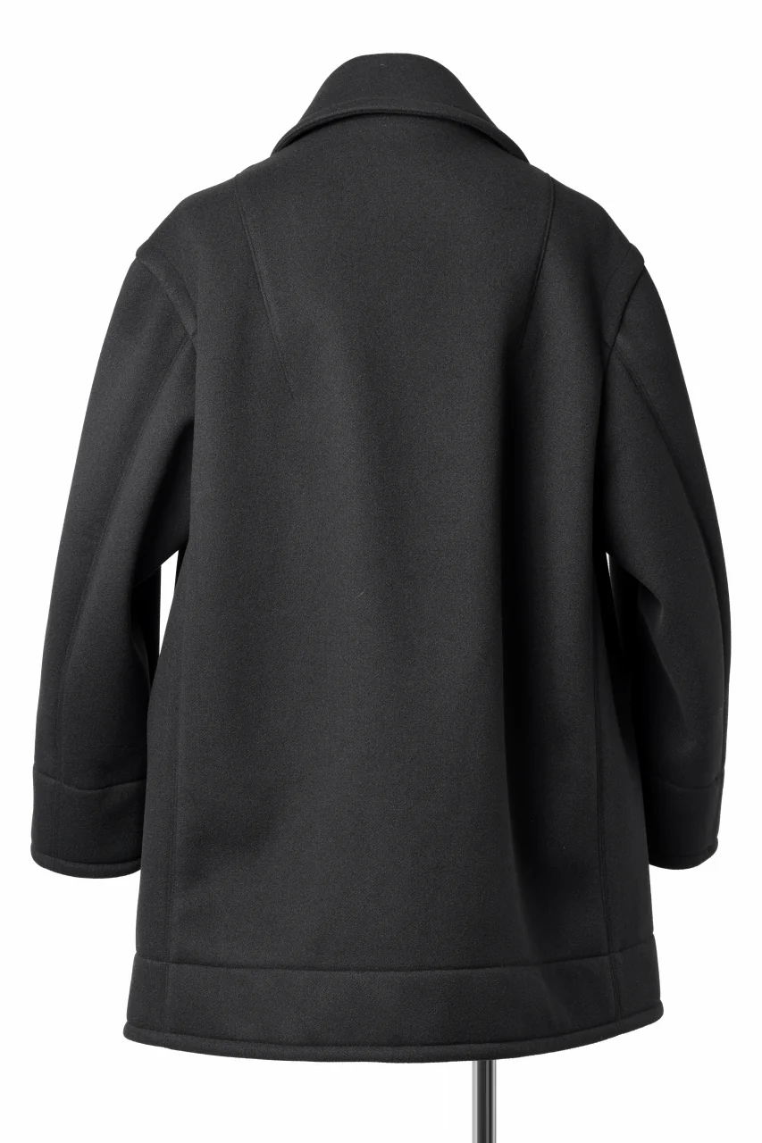 TARO HORIUCHI / th products Marine Over Coat / active setter tweed knit (black) - Image 3