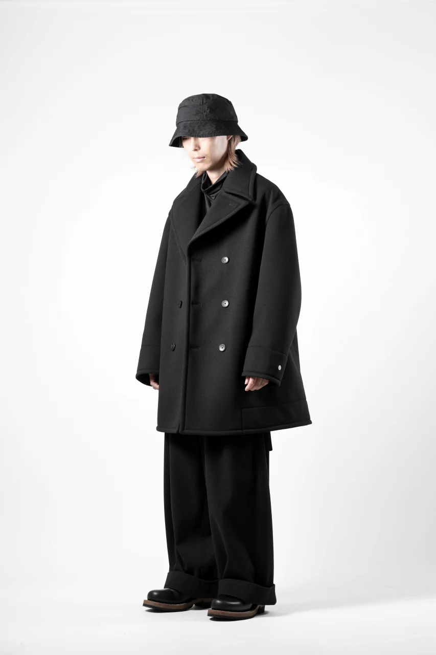 TARO HORIUCHI / th products Marine Over Coat / active setter tweed knit (black) - Image 30