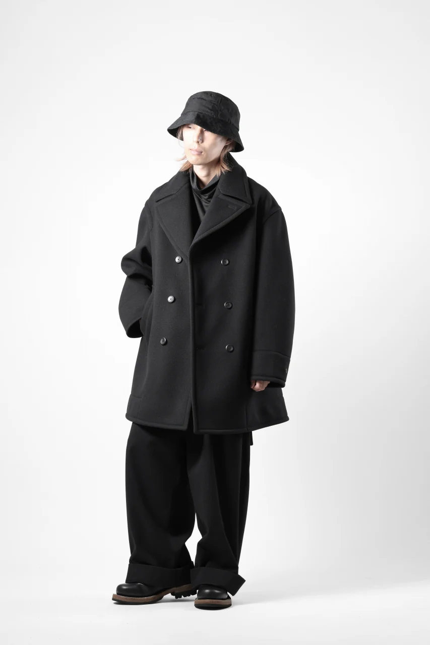 TARO HORIUCHI / th products Marine Over Coat / active setter tweed knit (black) - Image 32