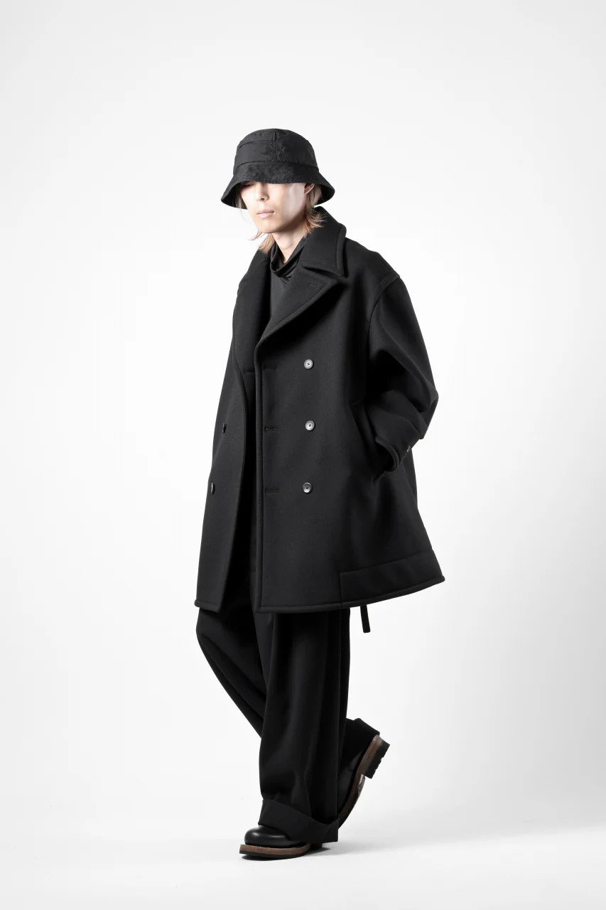 TARO HORIUCHI / th products Marine Over Coat / active setter tweed knit (black) - Image 34
