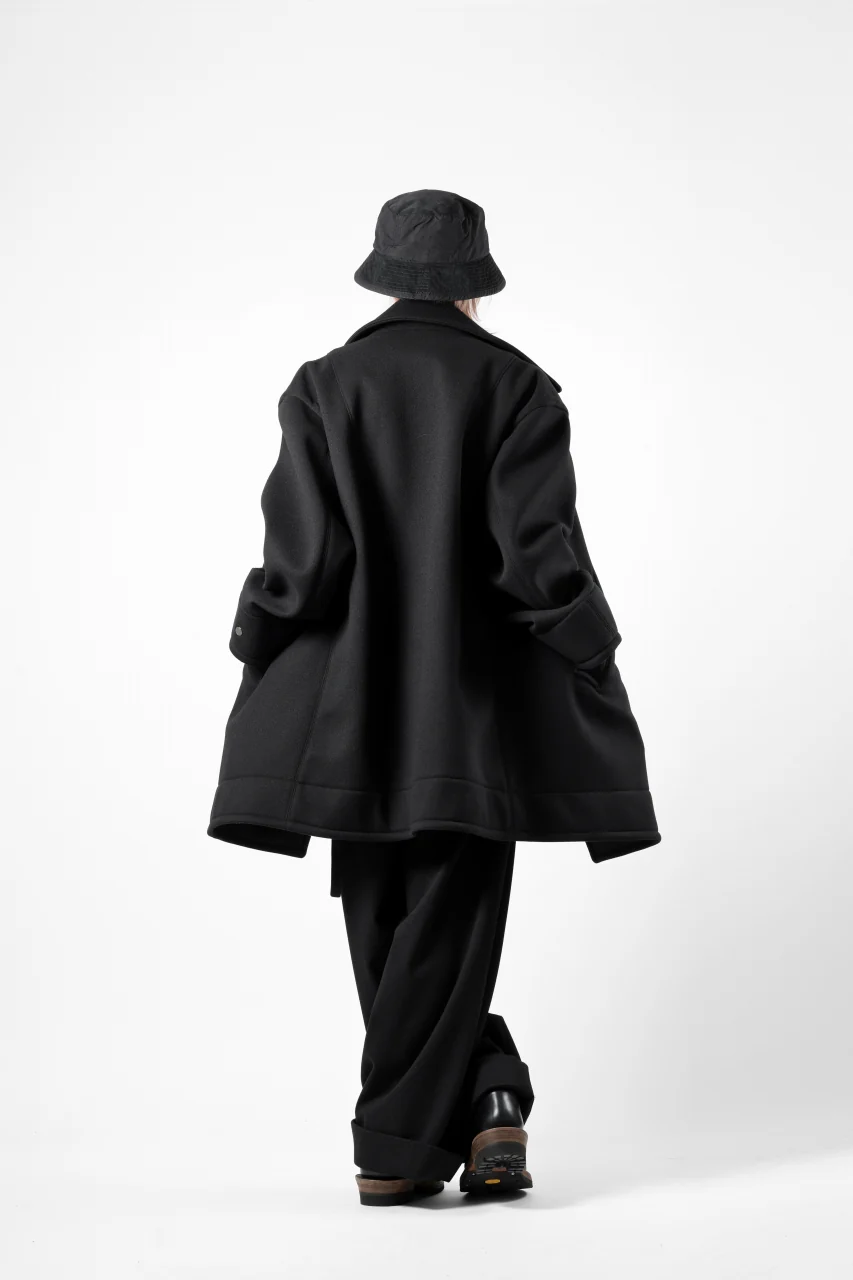 TARO HORIUCHI / th products Marine Over Coat / active setter tweed knit (black) - Image 35