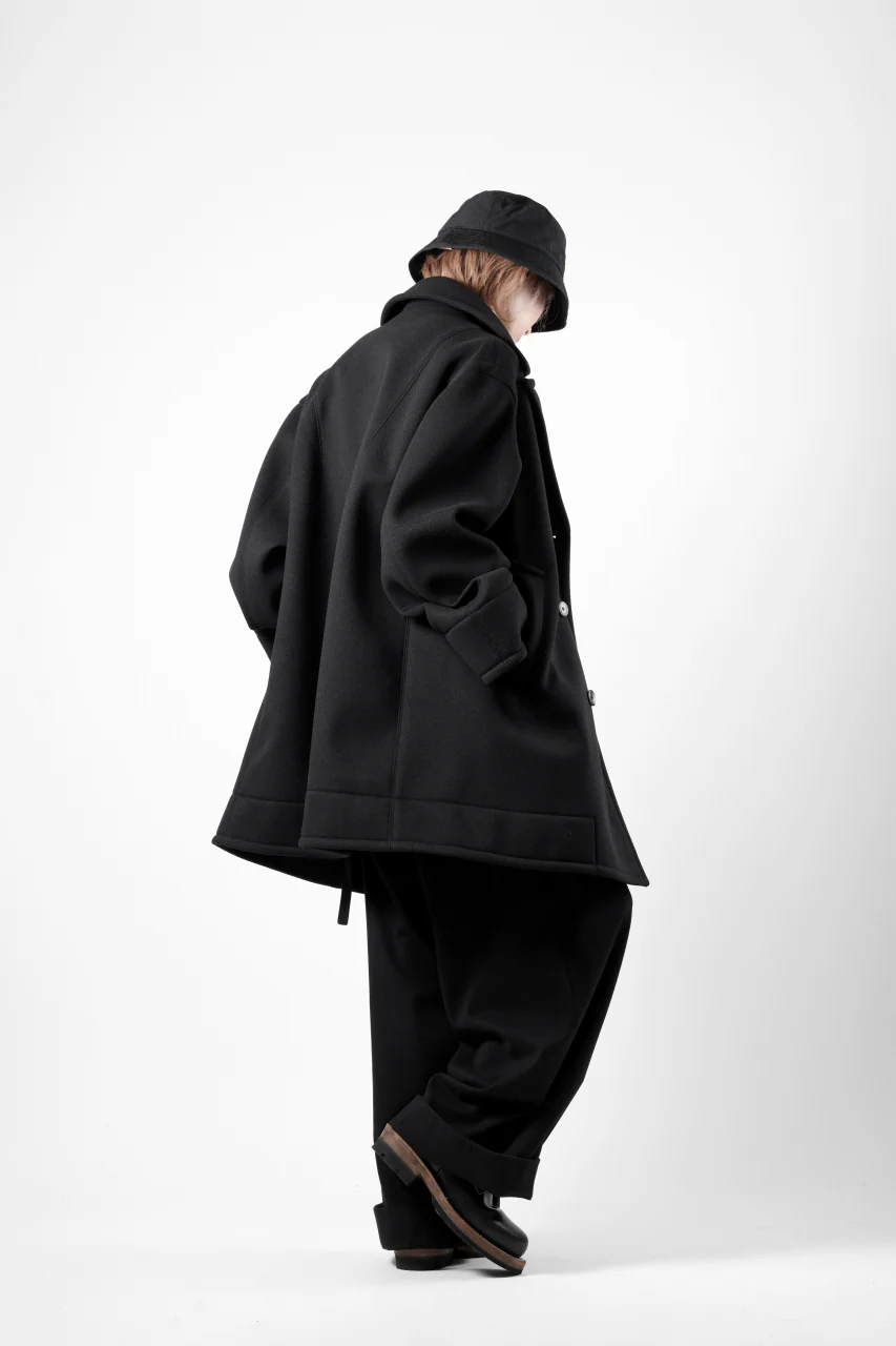 TARO HORIUCHI / th products Marine Over Coat / active setter tweed knit (black) - Image 36