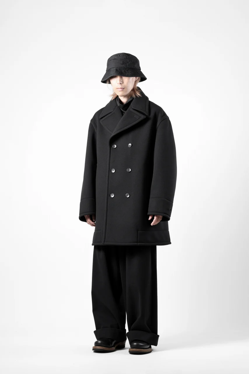 TARO HORIUCHI / th products Marine Over Coat / active setter tweed knit (black) - Image 38