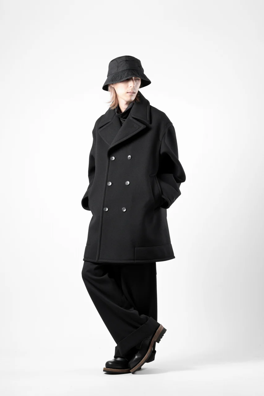 TARO HORIUCHI / th products Marine Over Coat / active setter tweed knit (black) - Image 39