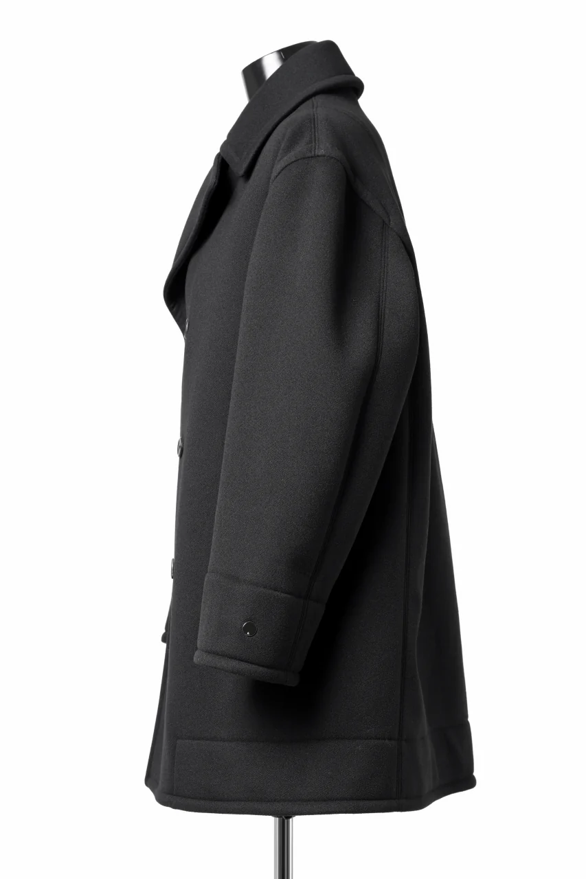 TARO HORIUCHI / th products Marine Over Coat / active setter tweed knit (black) - Image 4