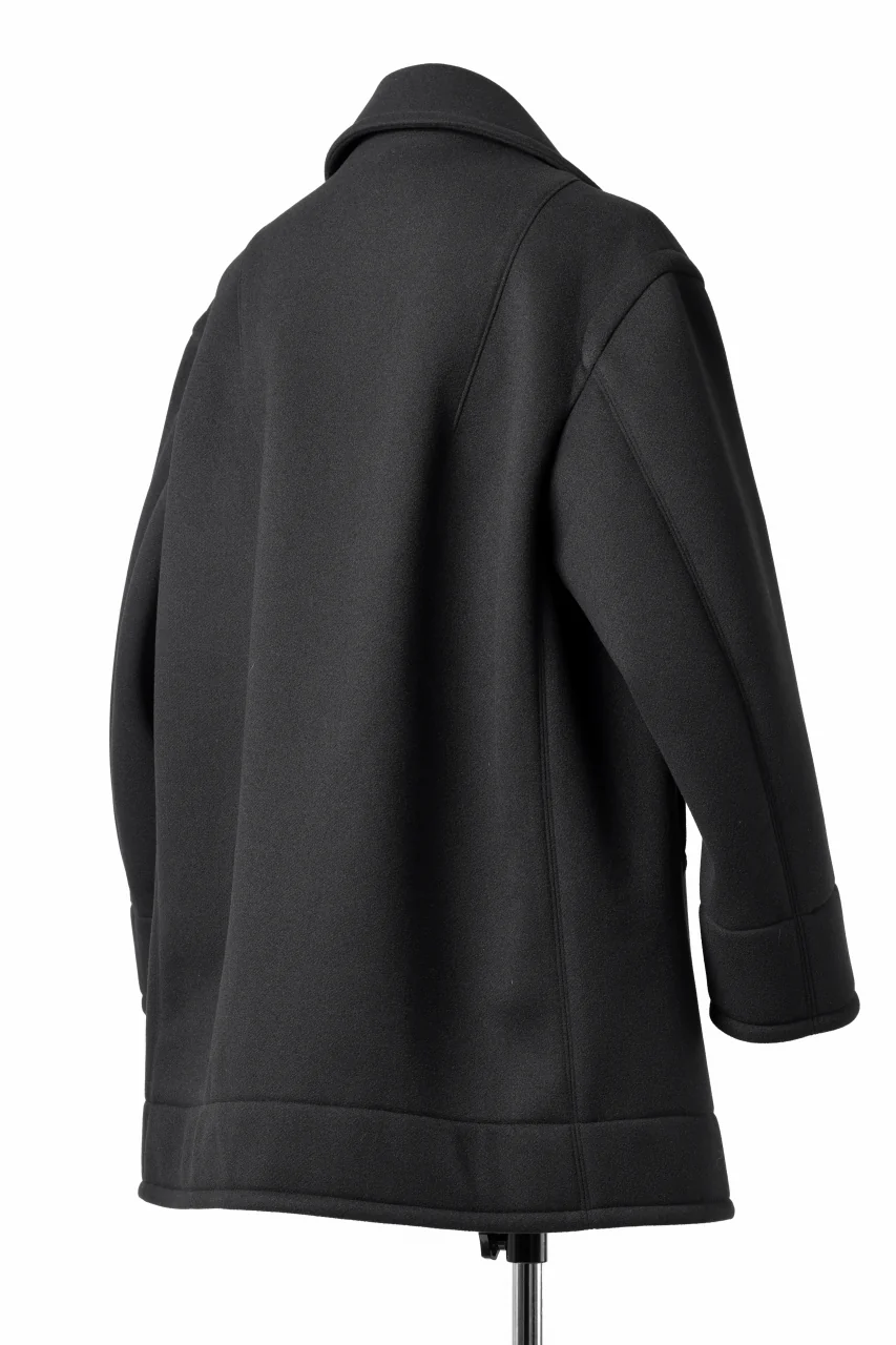 TARO HORIUCHI / th products Marine Over Coat / active setter tweed knit (black) - Image 6