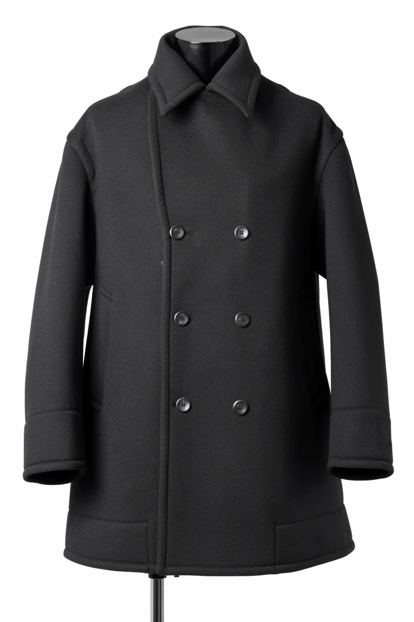 TARO HORIUCHI / th products Marine Over Coat / active setter tweed knit (black) - Image 7