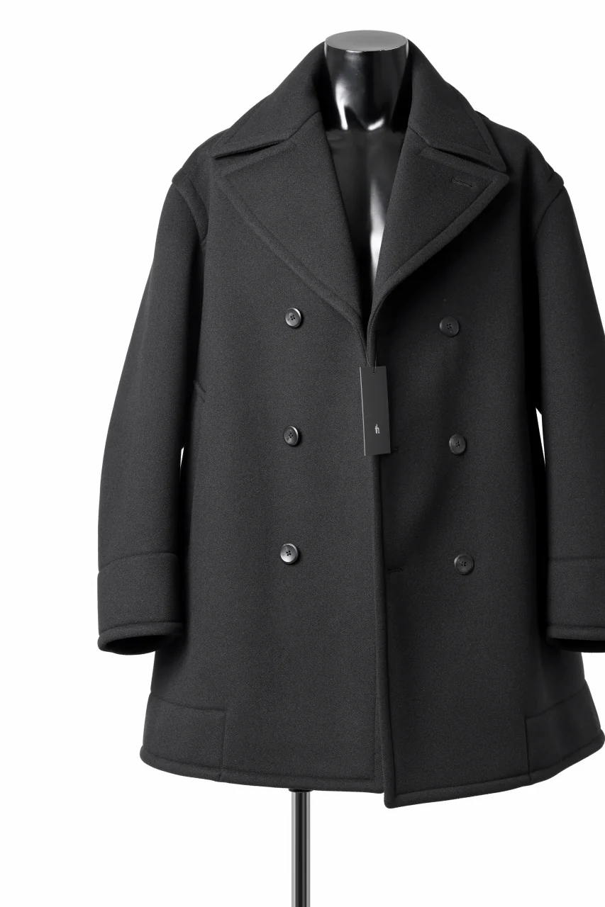 TARO HORIUCHI / th products Marine Over Coat / active setter tweed knit (black) - Image 8